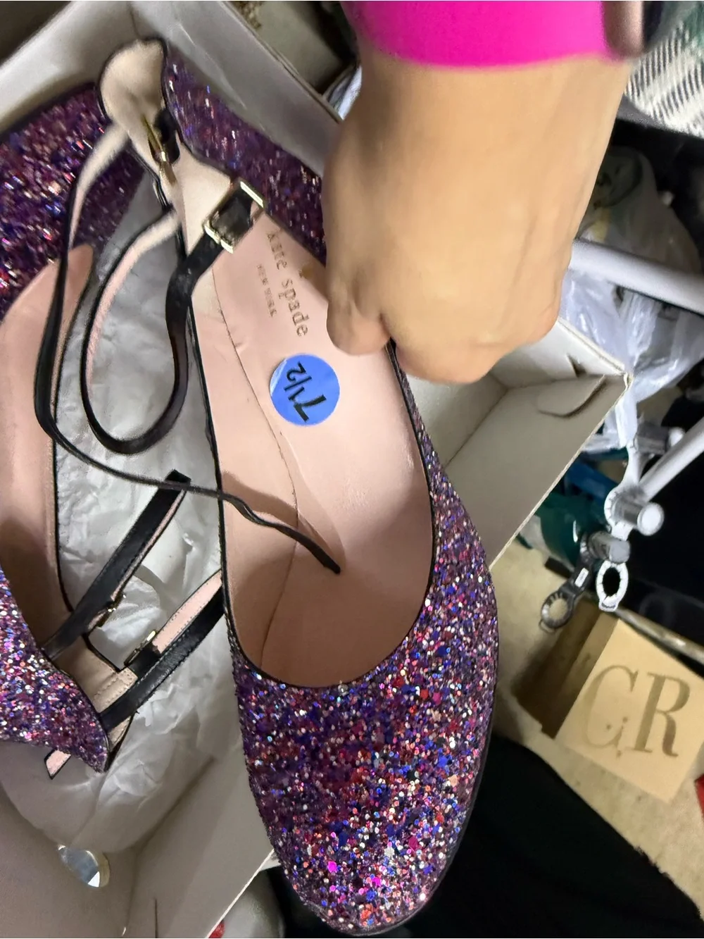 New Kate Spade New York Baneera Glitter Heels